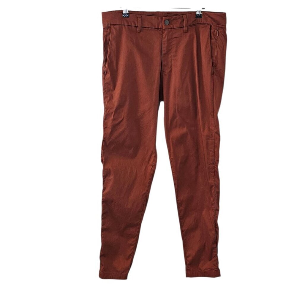 Lululemon Commission Pant Slim, Technical, Water/Wind Resistant, Orange, Size 34